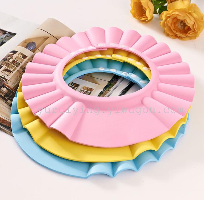 Baby shampoo cap children baby shower cap shower cap waterproof cap can be adjusted to increase