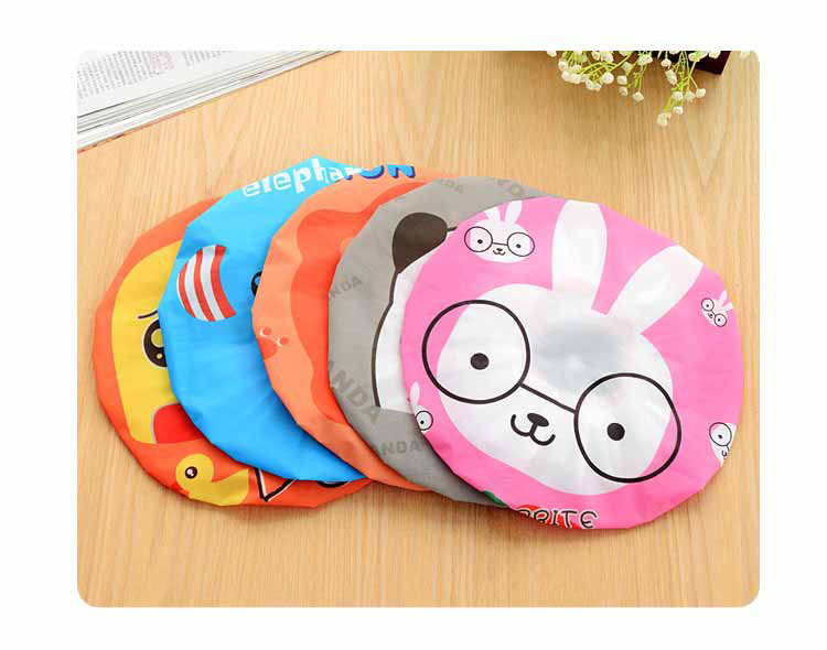 Cute Cartoon Bath Shower Cap Japanese Waterproof Shower Cap Shampoo Cap Coking Caps
