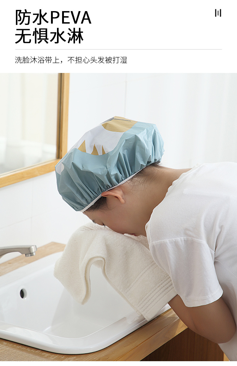 Cartoon Shower Cap Female Waterproof Shampoo Bath Cap Shower Cap Kitchen Lampblack Hat Cross-Border Shower Hat Cartoon Shower Cap Female Waterproof Shampoo Bath Cap Shower Cap Kitchen Lampblack Hat Cross-Border Shower Hat