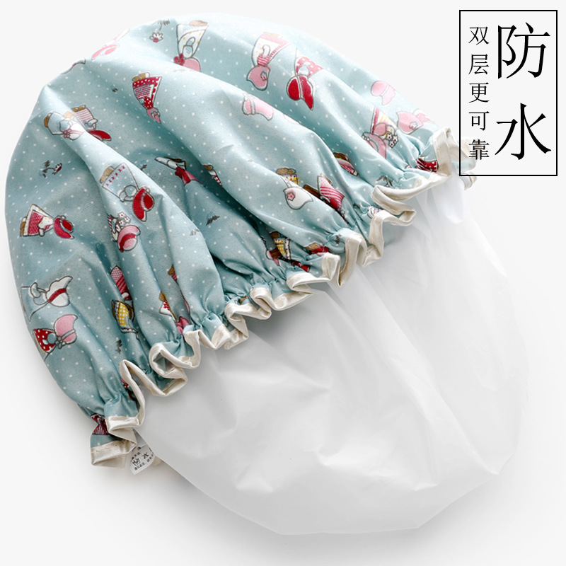 Manufacturers wholesale Korean version of rural women adult waterproof bath cap kitchen lampblack cap shampoo bath cap