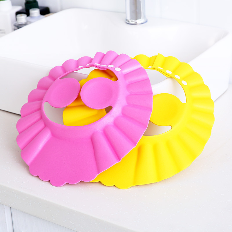 Children&#039;s Bathing Shower Cap Infant Shampoo Cap Baby Shampoo Cap Adjustable Infant Waterproof Bath Cap