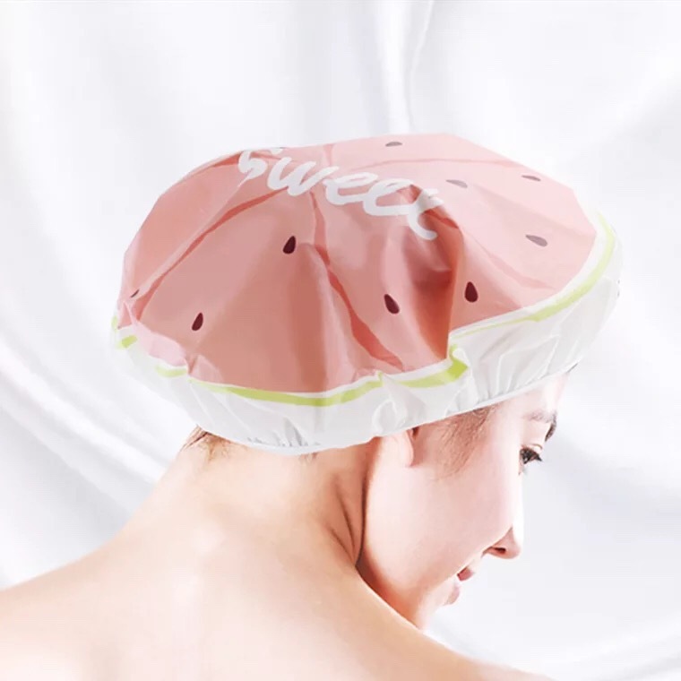 Cute Cartoon Waterproof Shower Cap Bath Waterproof Shower Cap Shampoo Cap Coking Caps Cartoon Fruit Printed Shower Cap
