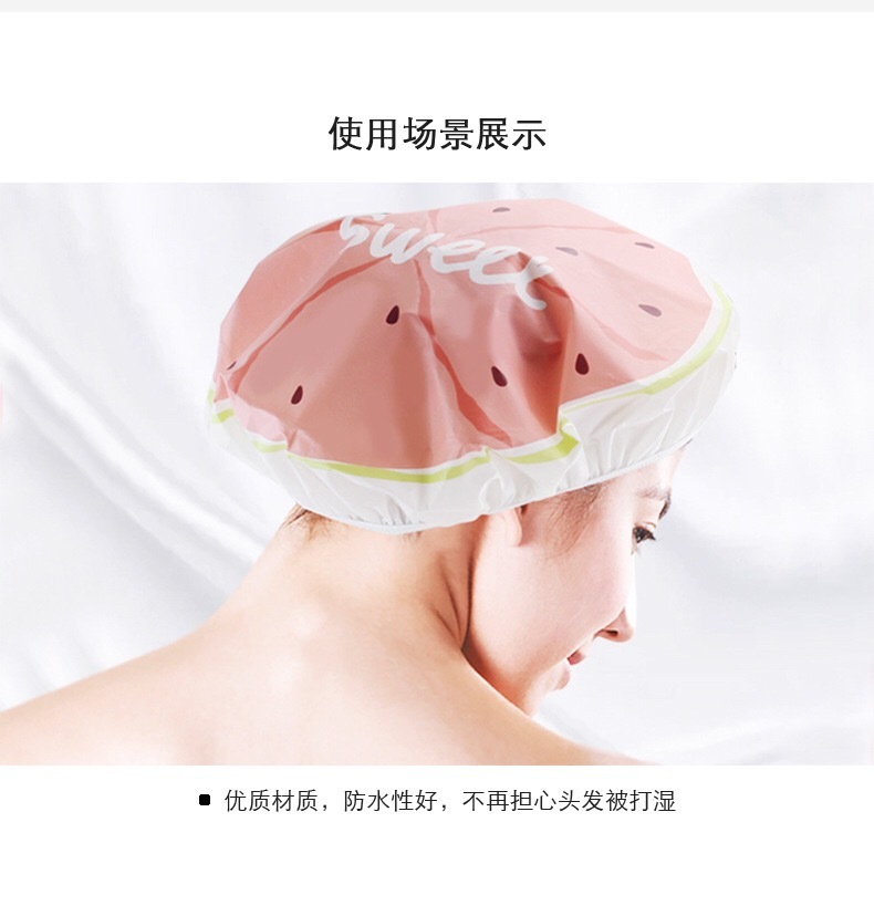 Cute Cartoon Waterproof Shower Cap Bath Waterproof Shower Cap Shampoo Cap Coking Caps Cartoon Fruit Printed Shower Cap