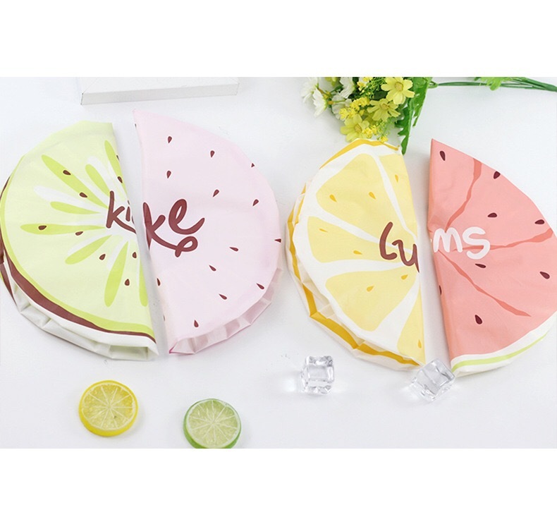 Cute Cartoon Waterproof Shower Cap Bath Waterproof Shower Cap Shampoo Cap Coking Caps Cartoon Fruit Printed Shower Cap