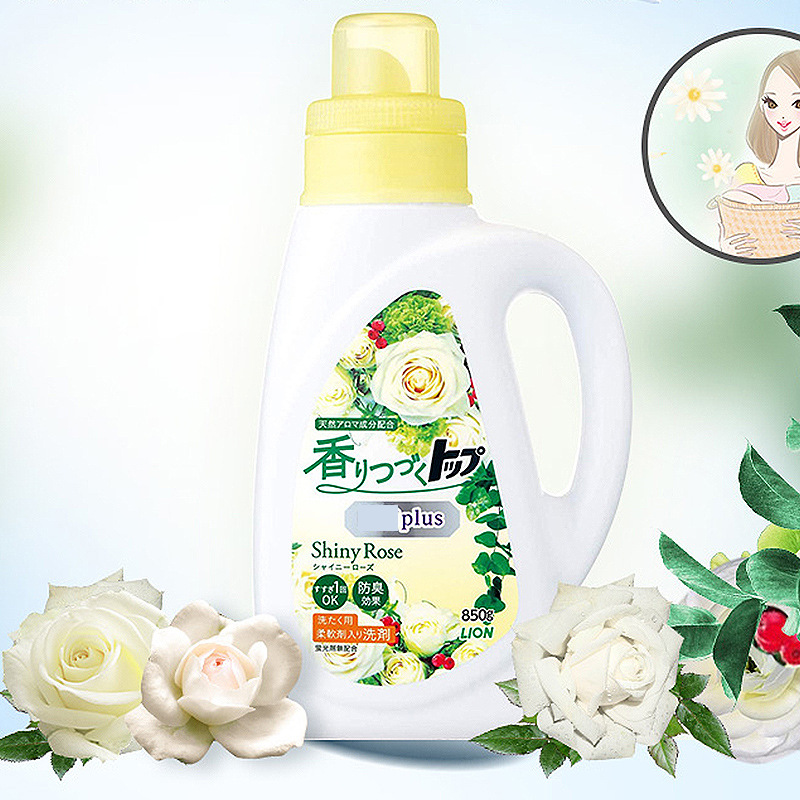 Japan Imported Lion LION Top Fragrance Soft Laundry Detergent 850G Rose Fruit Fragrance Family Pack Laundry Detergent