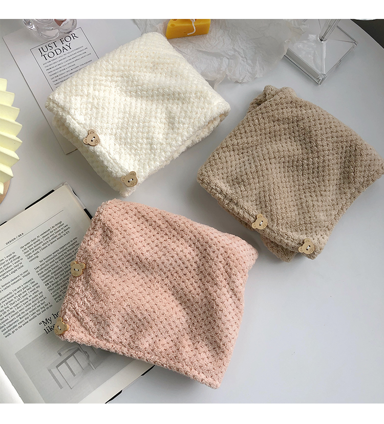 Cap  Thickened Hair Drying Cap Artifact Headscarf Super Strong Long Hair Shower Cap Hair Winter Absorbent Towel Shampoo