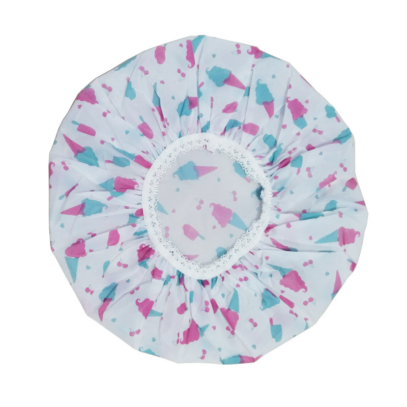 Cross-border sourcing cute cartoon bathing cap Japanese waterproof shower cap shampoo cap lampblack cap