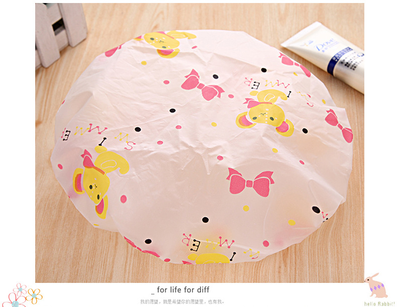 Cross-border sourcing cute cartoon bathing cap Japanese waterproof shower cap shampoo cap lampblack cap Cross-border sourcing cute cartoon bathing cap Japanese waterproof shower cap shampoo cap lampblack cap