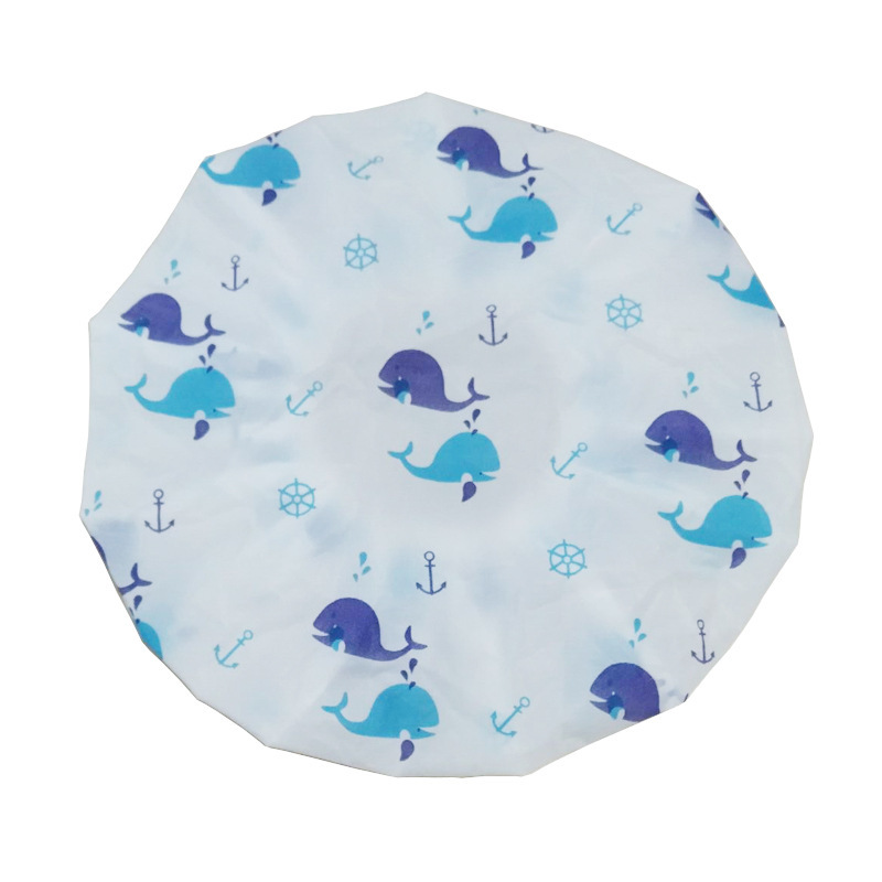 Cross-border sourcing cute cartoon bathing cap Japanese waterproof shower cap shampoo cap lampblack cap Cross-border sourcing cute cartoon bathing cap Japanese waterproof shower cap shampoo cap lampblack cap