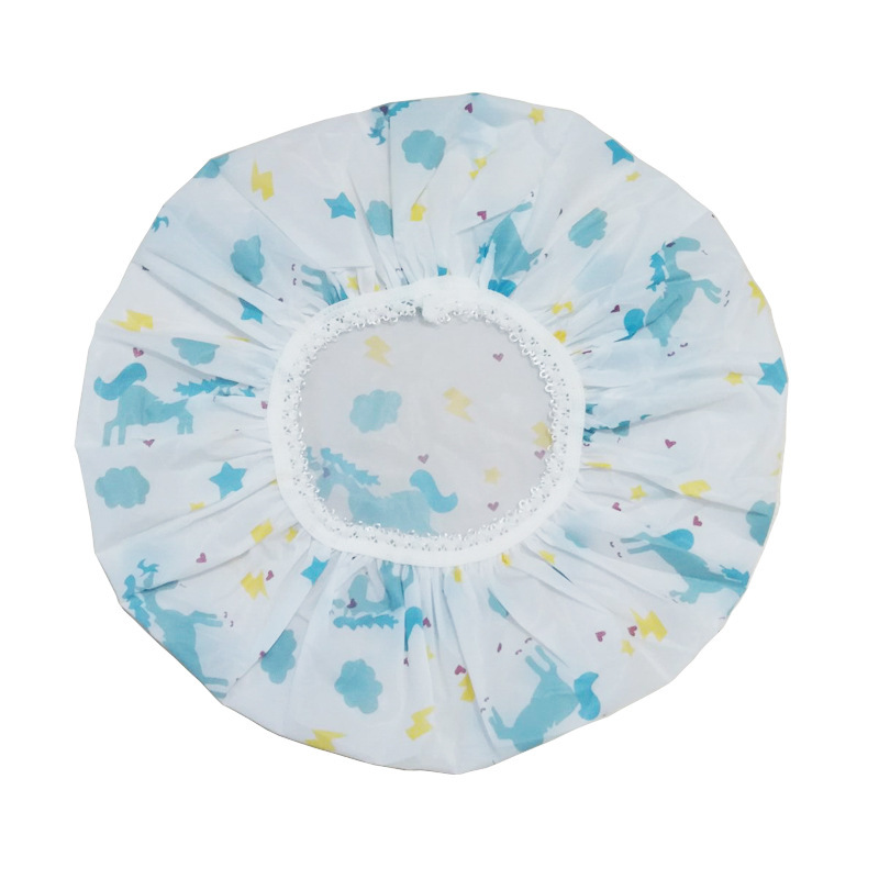Cross-border sourcing cute cartoon bathing cap Japanese waterproof shower cap shampoo cap lampblack cap Cross-border sourcing cute cartoon bathing cap Japanese waterproof shower cap shampoo cap lampblack cap