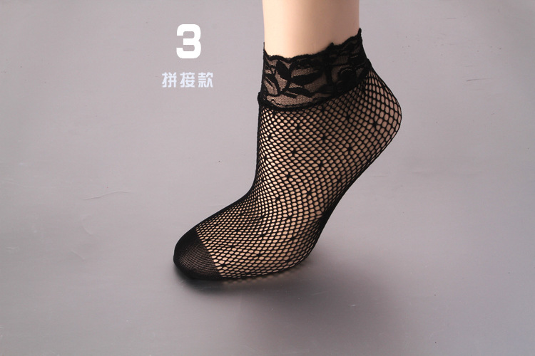 Imported black lace stockings sexy fishnet socks socks nylon stitching club contact Imported black lace stockings sexy fishnet socks socks nylon stitching club contact