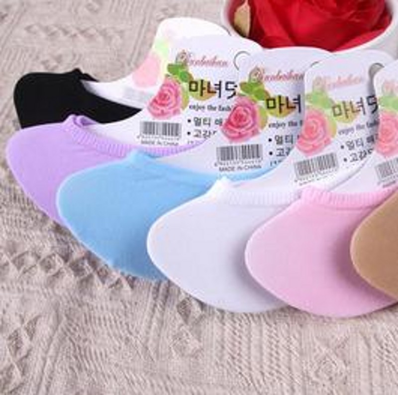 South Korea imported nylon socks magic candy color shallow boat socks