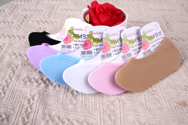 South Korea imported nylon socks magic candy color shallow boat socks