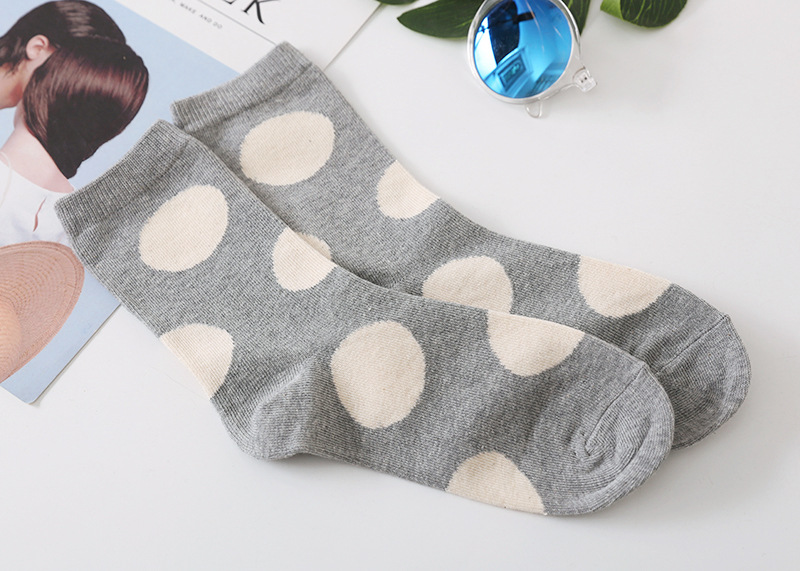 Korean Imported Socks Kikiya Polka Dots Retro Series Fashionable American Modern Circular Dots Korean Imported Socks Kikiya Polka Dots Retro Series Fashionable American Modern Circular Dots