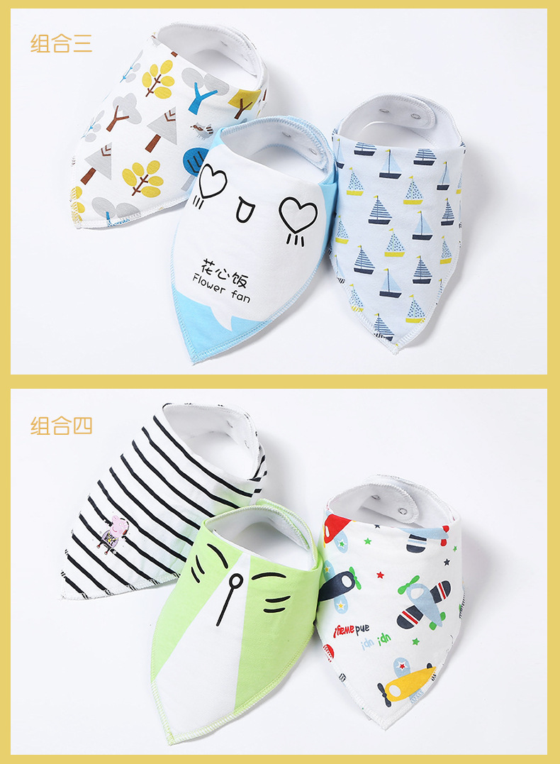 Summer thin baby triangle towel baby triangle saliva towel bib bib spot wholesale Summer thin baby triangle towel baby triangle saliva towel bib bib spot wholesale