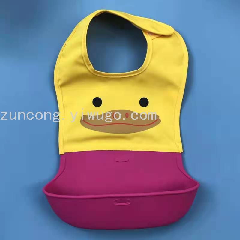 Foreign Trade OEM Customized Baby Bib Eating Pinny Baby Bib Waterproof Three-Dimensional Newborn Silicone Saliva Towel