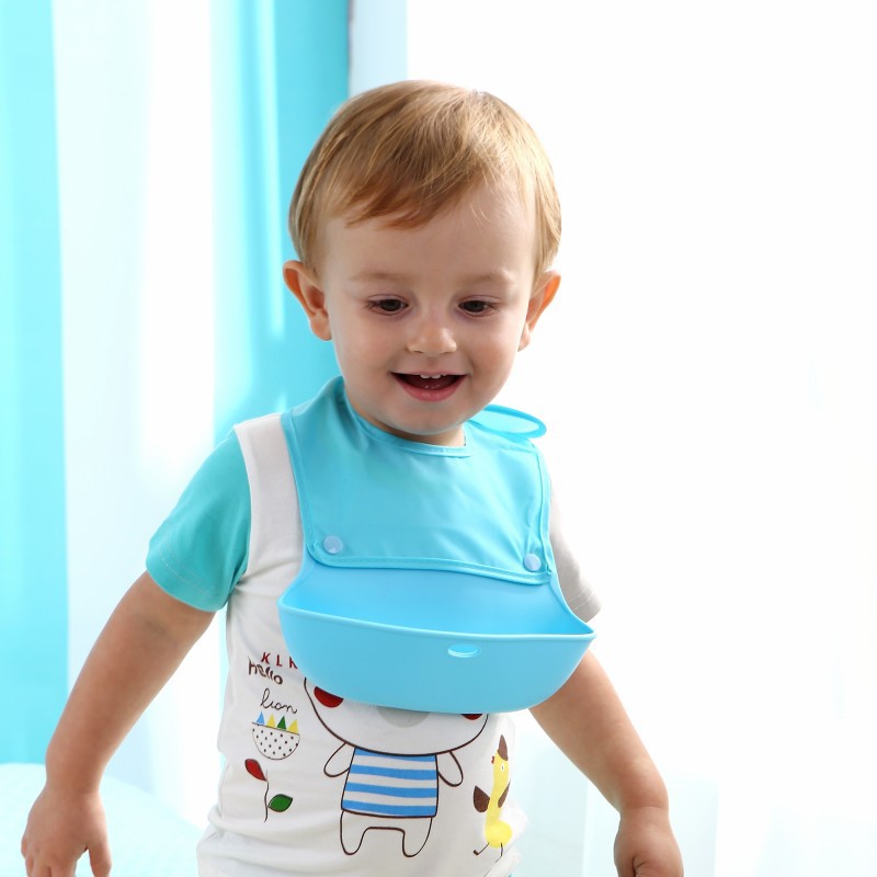 Foreign Trade OEM Customized Baby Bib Eating Pinny Baby Bib Waterproof Three-Dimensional Newborn Silicone Saliva Towel