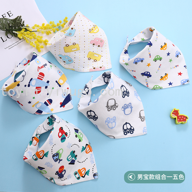 New Super Soft Cute Cartoon plus-Sized Saliva Towel Infant Tongyin Waterproof Bib Bib Pure Cotton