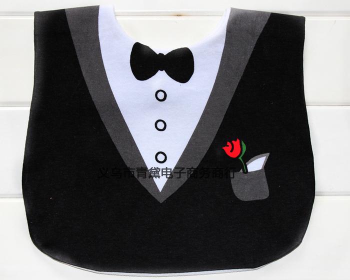 Gentleman three-layer waterproof saliva towel dress modeling baby bib bibs baby bibs saliva shoulders wholesale