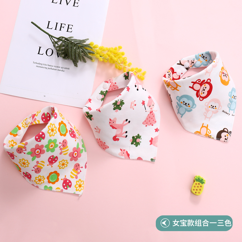 Baby Cotton Saliva Towel Newborn Bib Bib Super Soft Absorbent Bib Scarf Baby Triangle Towel