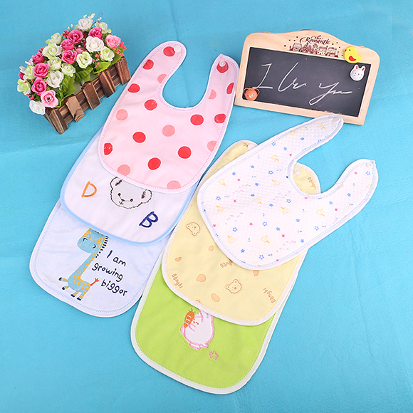 Baby bibs bib infant saliva towel in pure cotton manufacturers quality and yield stability