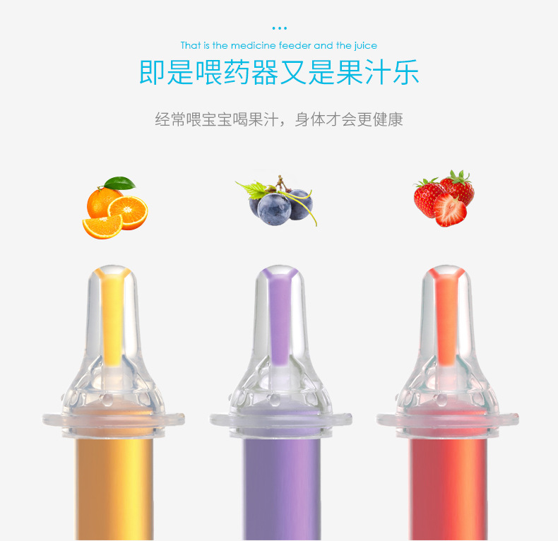 Utensil Baby Syringe Feed Medication Utensil Liquid on Both Sides Choke Proof Nipple Feed Medication Utensil Whole