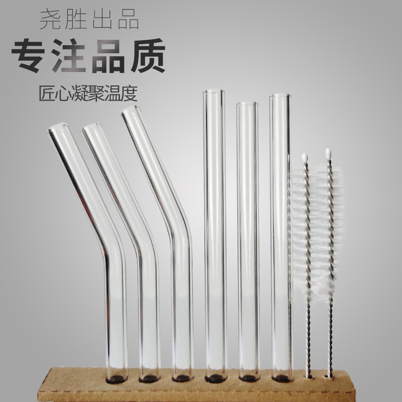 Repeatable high borosilicateglass straw heat-resistant anti-lipstick transparent adult pregnant drink straw feed brush Repeatable high borosilicateglass straw heat-resistant anti-lipstick transparent adult pregnant drink straw feed brush