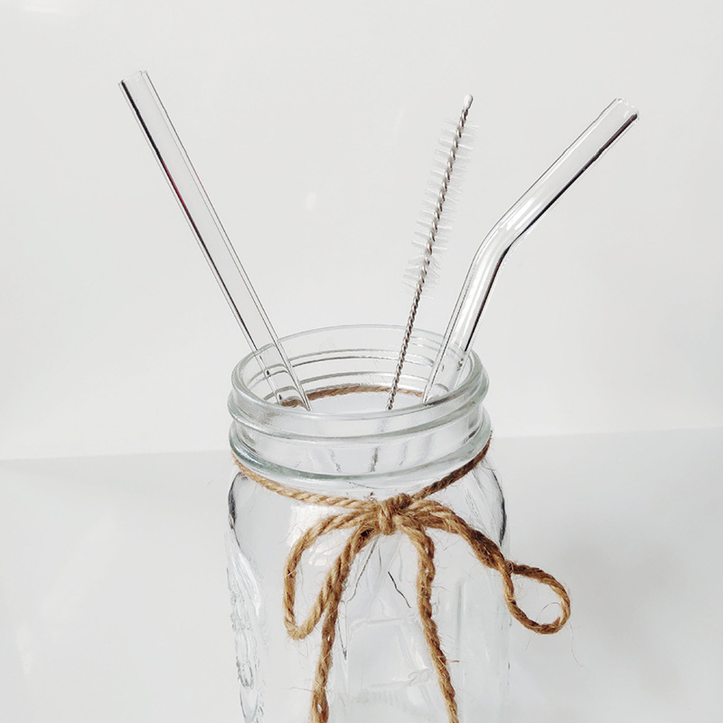 Repeatable high borosilicateglass straw heat-resistant anti-lipstick transparent adult pregnant drink straw feed brush Repeatable high borosilicateglass straw heat-resistant anti-lipstick transparent adult pregnant drink straw feed brush