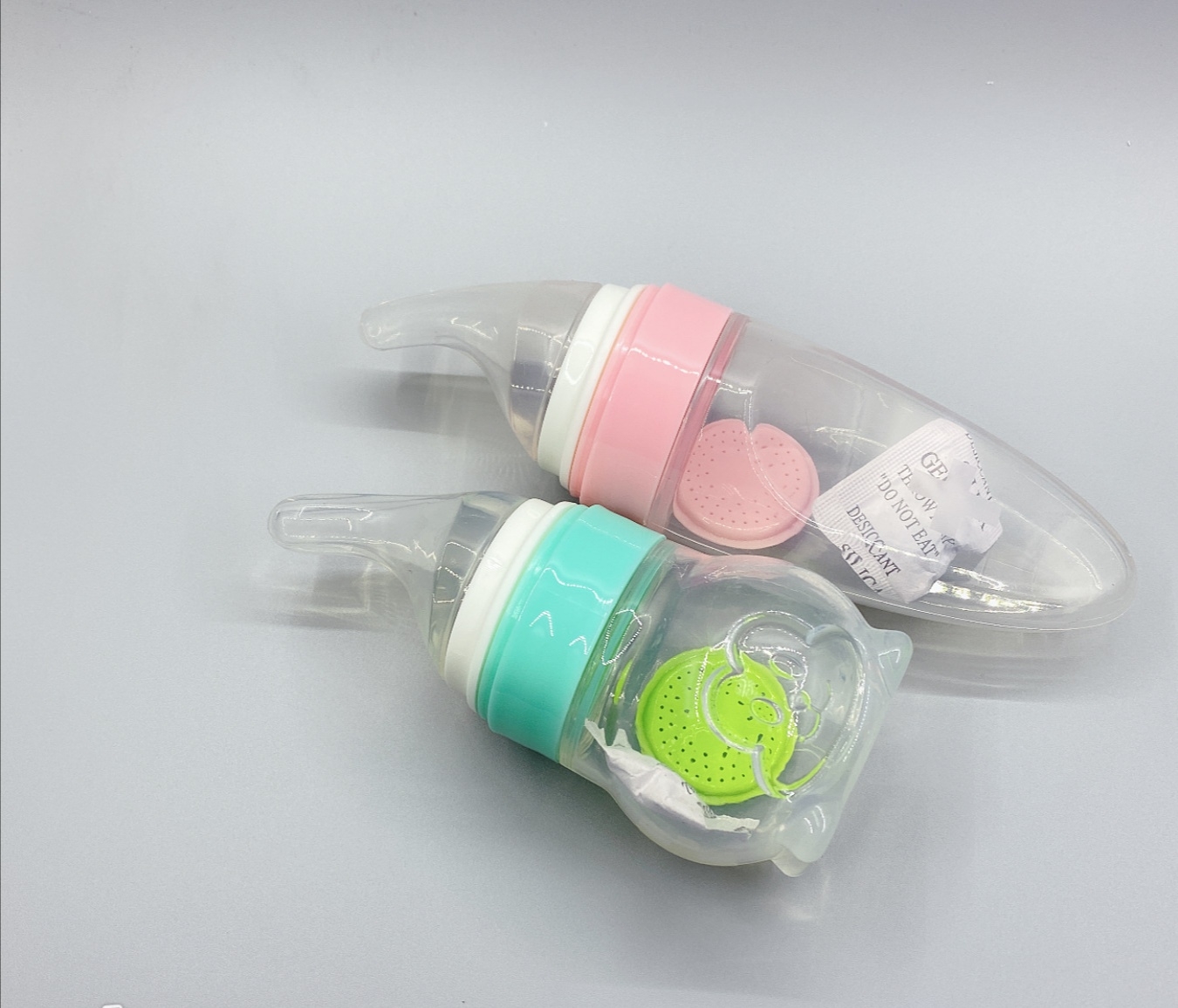 Baby Water Feeder Squeezable Silicone Nursing Bottle with Scale Feed Medication Utensil Choke Proof Safe Feeding Bottle