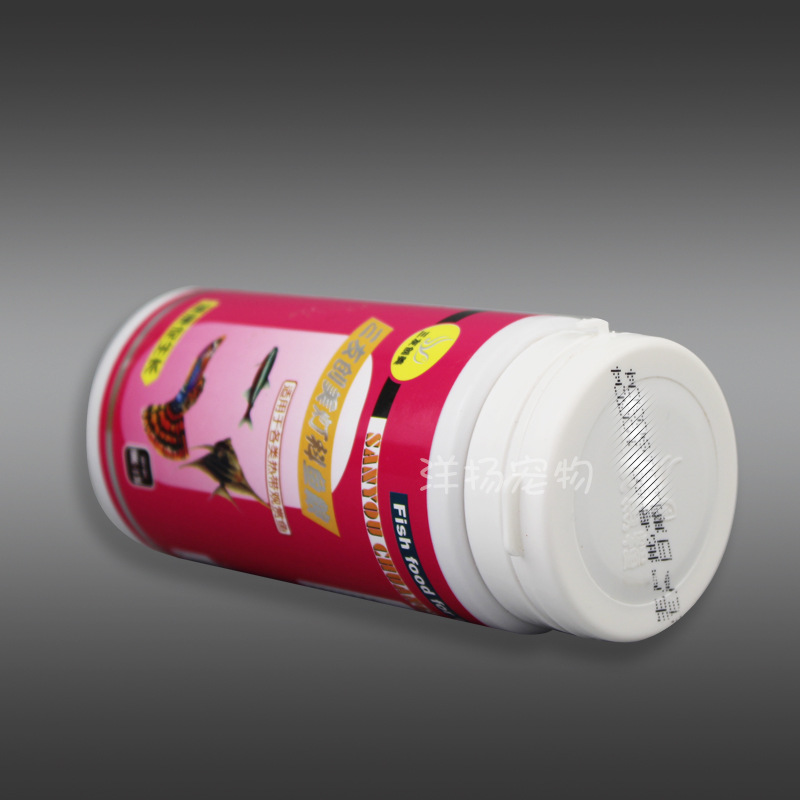 Sanyouchuangmei Tropical Fish Food Zengcai Fish Food Guppy Feed Lamp Fish Fish Food Ternary Small Fish Food Bottle