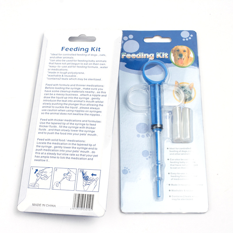 Feed Medication Utensil New Double Water Medicine Calcium Tablets MedicineFeeding Rod Dog Feeder in Stock Custom Logo