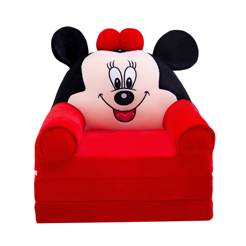 Cartoon Crown Sofa Children&#039;s Folding Small Sofa Tatami Plush Toy Baby Chair Children&#039;s Birthday Gifts