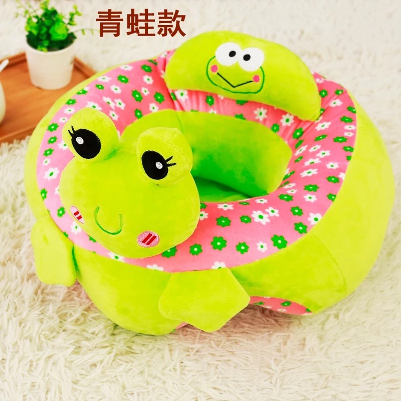 Cute Cartoon Baby Learning Seat Anti-Flip Baby Backrest Safety Chair Plush Toy Creative Small Sofa