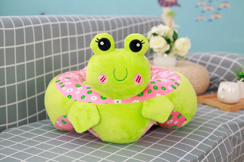 Cute Cartoon Baby Learning Seat Anti-Flip Baby Backrest Safety Chair Plush Toy Creative Small Sofa
