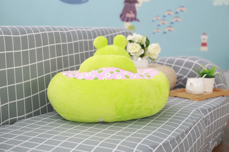 Cute Cartoon Baby Learning Seat Anti-Flip Baby Backrest Safety Chair Plush Toy Creative Small Sofa