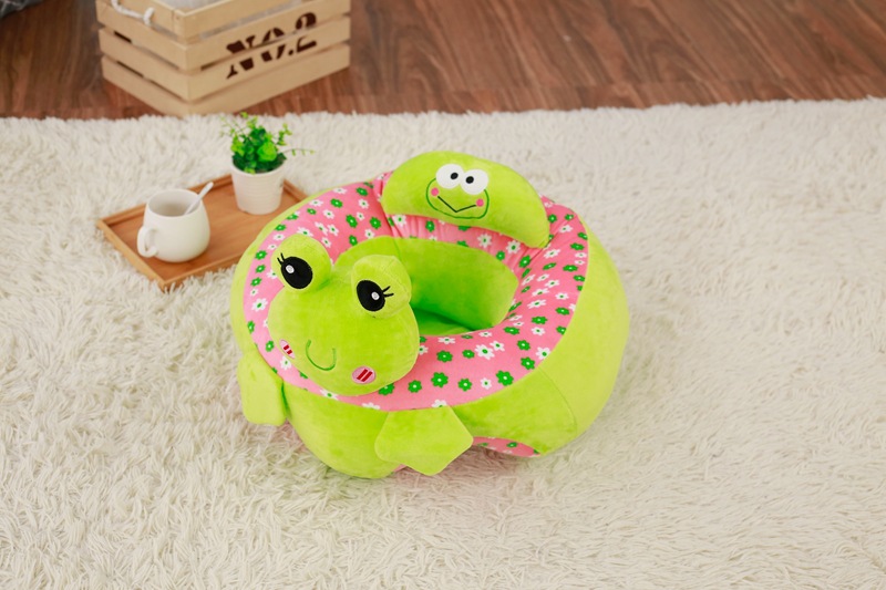 Cute Cartoon Baby Learning Seat Anti-Flip Baby Backrest Safety Chair Plush Toy Creative Small Sofa