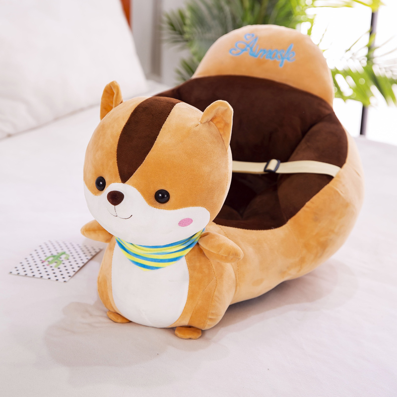 Cartoon Children's Sofa Baby Learning Seat and Safety Belt Fall Protection Headgear Tatami Plush Toy Giraffe Cartoon Children's Sofa Baby Learning Seat and Safety Belt Fall Protection Headgear Tatami Plush Toy Giraffe