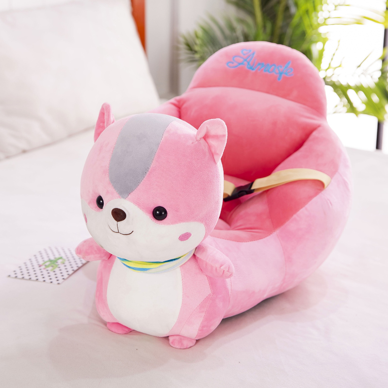 Cartoon Children's Sofa Baby Learning Seat and Safety Belt Fall Protection Headgear Tatami Plush Toy Giraffe Cartoon Children's Sofa Baby Learning Seat and Safety Belt Fall Protection Headgear Tatami Plush Toy Giraffe