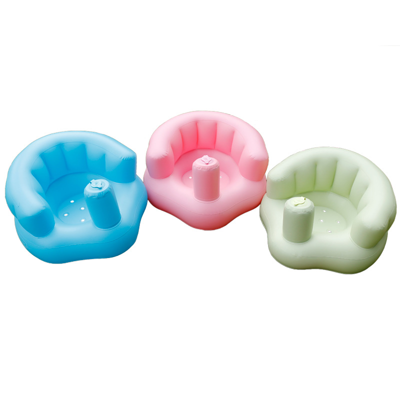 Pink basic inflatable sofa baby learn to sit chair eat chair bath stool inflatable toys
