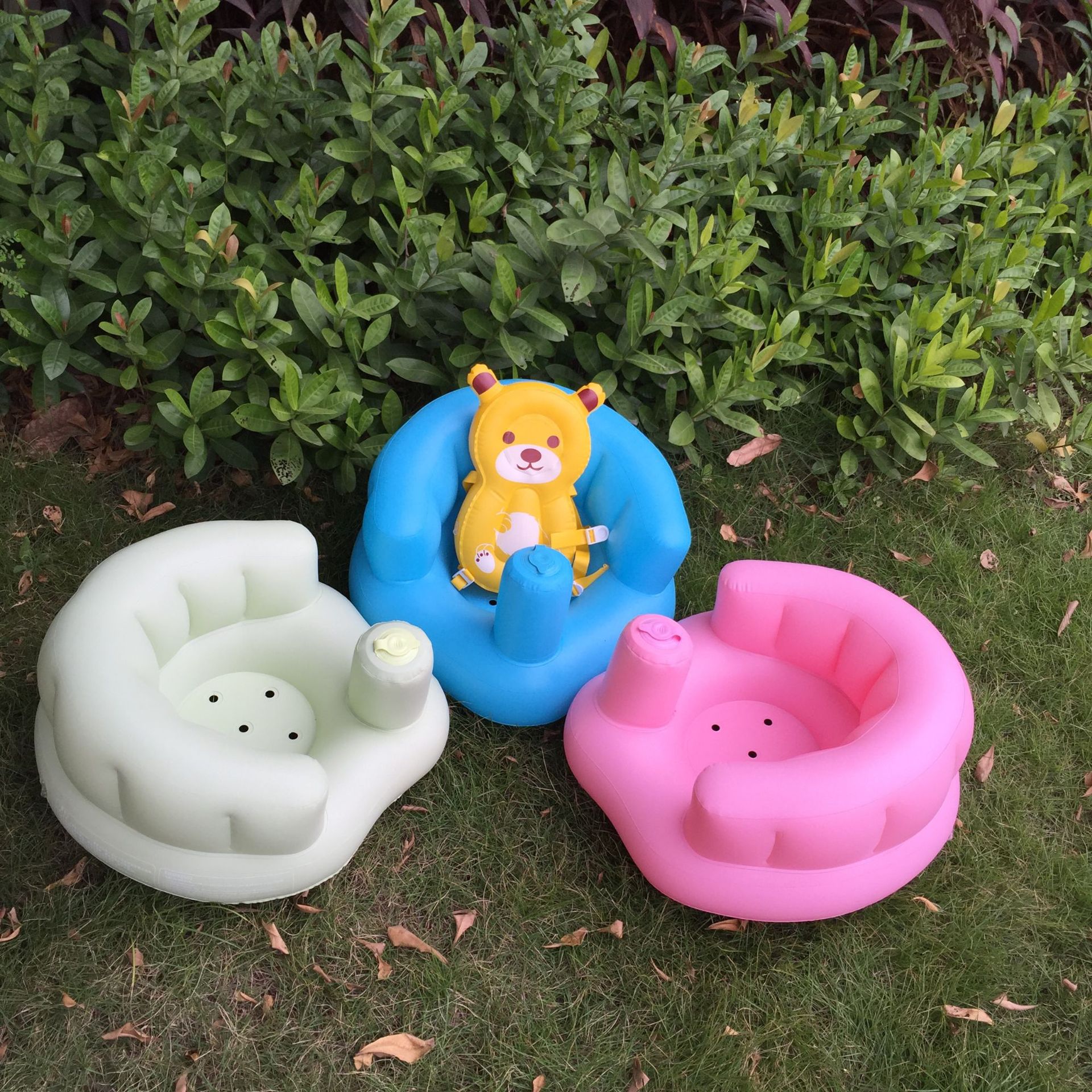 Pink basic inflatable sofa baby learn to sit chair eat chair bath stool inflatable toys Pink basic inflatable sofa baby learn to sit chair eat chair bath stool inflatable toys