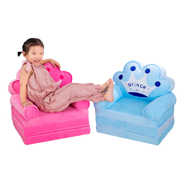 Children&#039;s Small Sofa Cartoon Princess Baby Girl Folding Seat Recliner Boy Single Lazy Sofa Tatami Wholesale