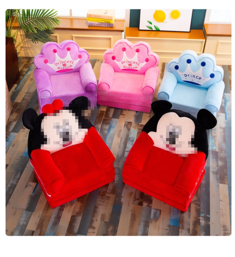 Children's Small Sofa Cartoon Princess Baby Girl Folding Seat Recliner Boy Single Lazy Sofa Tatami Wholesale Children's Small Sofa Cartoon Princess Baby Girl Folding Seat Recliner Boy Single Lazy Sofa Tatami Wholesale