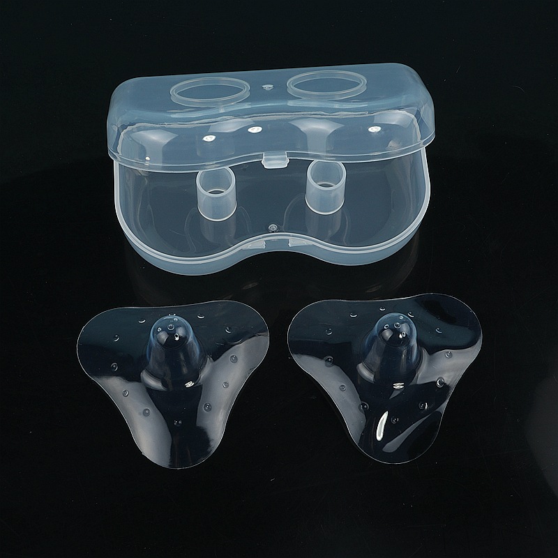 Triangle Silicone Nipple Shields Soft Silicone Nipple Protector Pair with PP Box Package Wholesale Maternal Supplies Triangle Silicone Nipple Shields Soft Silicone Nipple Protector Pair with PP Box Package Wholesale Maternal Supplies