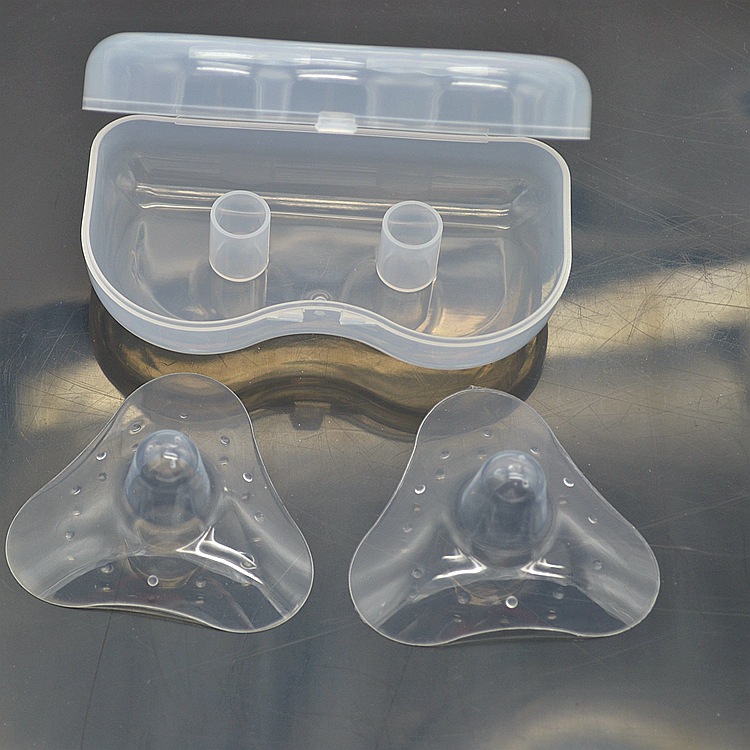 Triangle Silicone Nipple Shields Soft Silicone Nipple Protector Pair with PP Box Package Wholesale Maternal Supplies Triangle Silicone Nipple Shields Soft Silicone Nipple Protector Pair with PP Box Package Wholesale Maternal Supplies