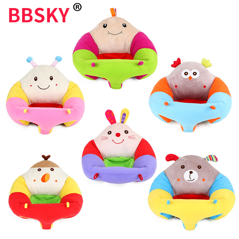 Cute Creative Cartoon Animal Infant Plush Sofa Baby Learn to Sit and Play Seat Mouth Infant Toys Wholesale