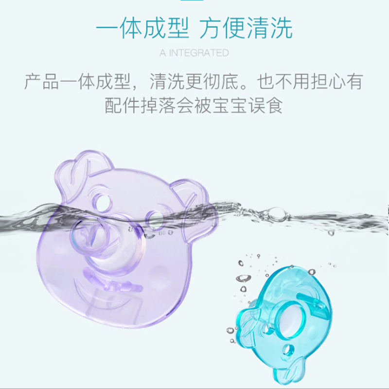Baby Cartoon Pacifier Baby Full Silicone Nipple Breast Milk round Head Type Infant Sleeping Nipple