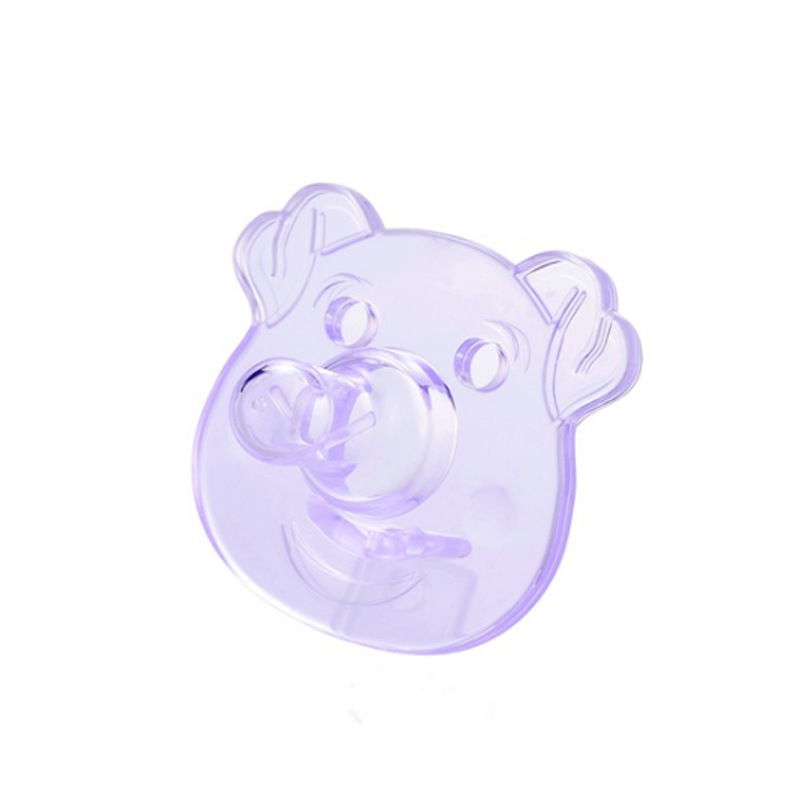 Baby Cartoon Pacifier Baby Full Silicone Nipple Breast Milk round Head Type Infant Sleeping Nipple