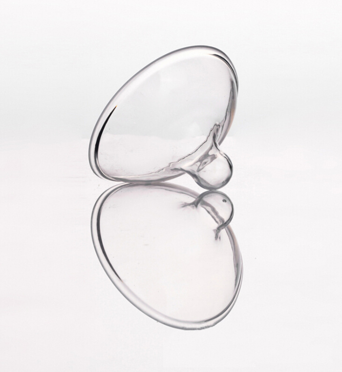 Silicone nipple protective cover is attached to the breast feeding protector