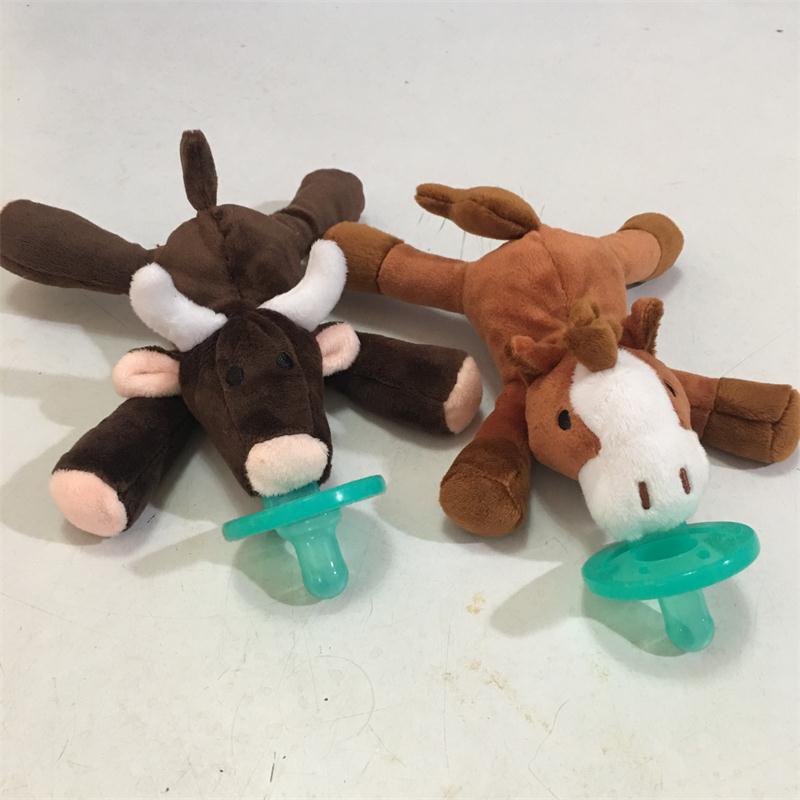 New Baby Pacifier Baby Hanging Animal Nipple Color Variety of Plush Toys Silicone Nipple