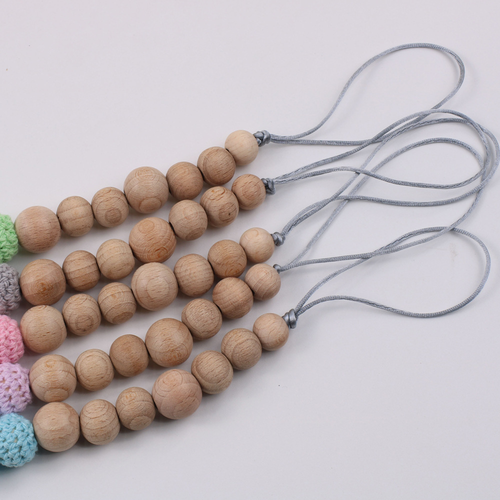 Amazon Hot Beech Clip Silicone Nipple Chain Teether Anti-Lost Chain Bite Chain Toy Drop-Preventing Chain Biteable